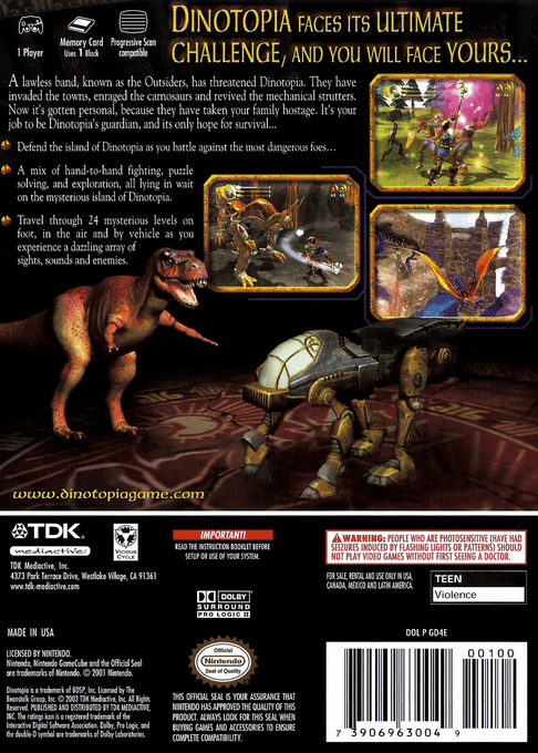 Dinotopia - The Sunstone Odyssey — box-2D-back (US)