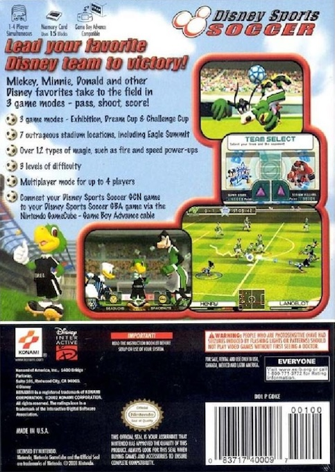 Disney Sports - Football — box-2D-back (US)