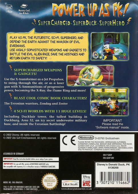 Disney's Donald Duck - PK — box-2D-back (EU)