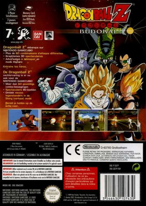 Dragon Ball Z - Budokai — box-2D-back (FR)