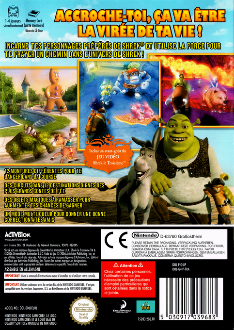 Shrek Smash n' Crash Racing — box-2D-back (FR)