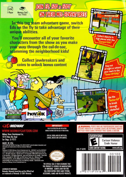 Ed, Edd n Eddy - The Mis-Edventures — box-2D-back (US)
