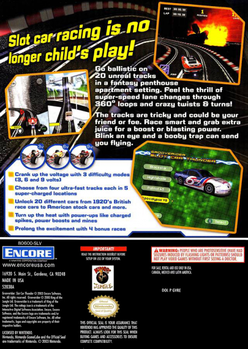 Grooverider - Slot Car Thunder — box-2D-back (US)