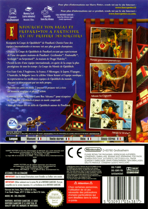 Harry Potter - Quidditch World Cup — box-2D-back (FR)