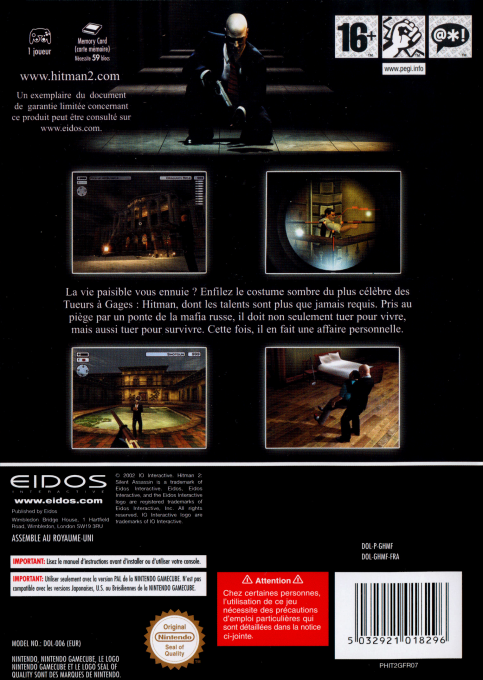 Hitman 2 - Silent Assassin — box-2D-back (FR)