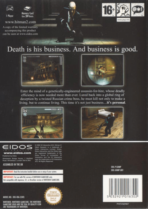 Hitman 2 - Silent Assassin — box-2D-back (EU)