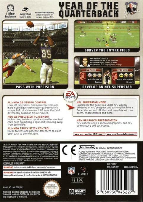 Madden NFL 06 — box-2D-back (EU)