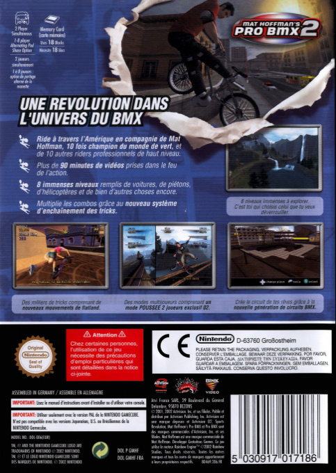Mat Hoffman's Pro BMX 2 — box-2D-back (FR)