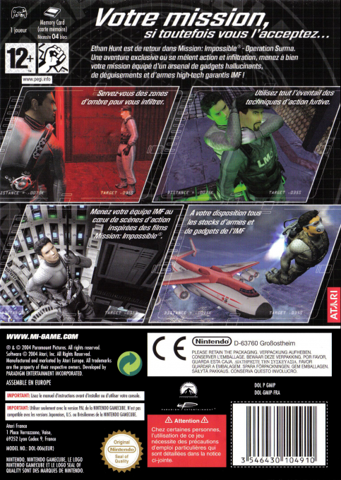 Mission - Impossible - Operation Surma — box-2D-back (FR)