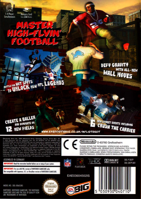 NFL Street 2 — box-2D-back (EU)