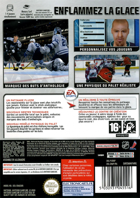 NHL 06 — box-2D-back (FR)