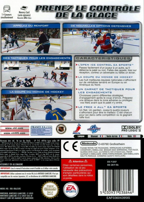 Nhl 2005 — box-2D-back (FR)
