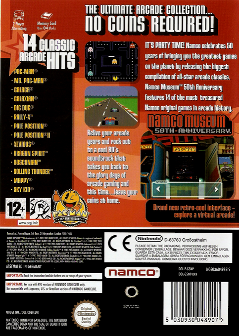 Namco Museum 50th Anniversary — box-2D-back (EU)