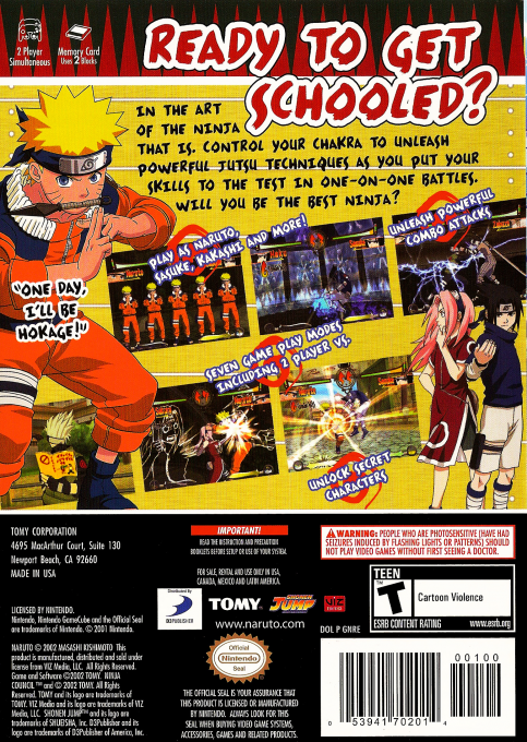 Naruto - Clash Of Ninja — box-2D-back (US)