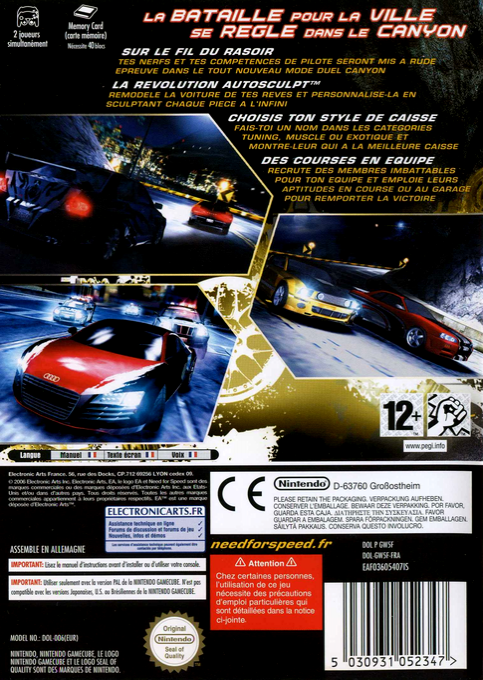 Need for Speed - Carbon — box-2D-back (FR)