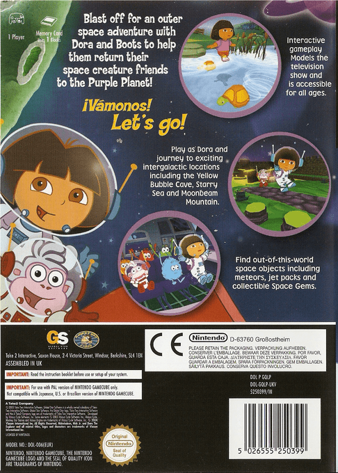 Dora the Explorer - Journey to the Purple Planet — box-2D-back (EU)