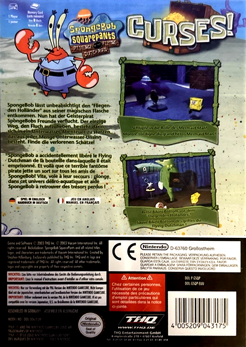 Spongebob Squarepants - Revenge Of The Flying Dutchman — box-2D-back (FR)