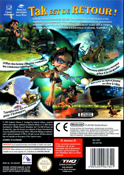 Tak 2 - The Staff Of Dreams — box-2D-back (FR)