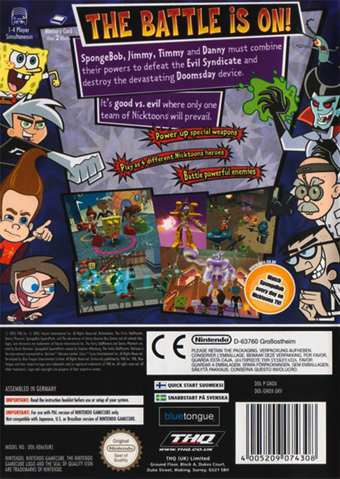 SpongeBob SquarePants and Friends - Unite! — box-2D-back (EU)