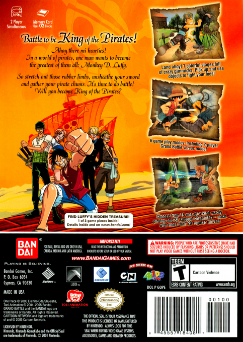 One Piece - Grand Battle! — box-2D-back (US)