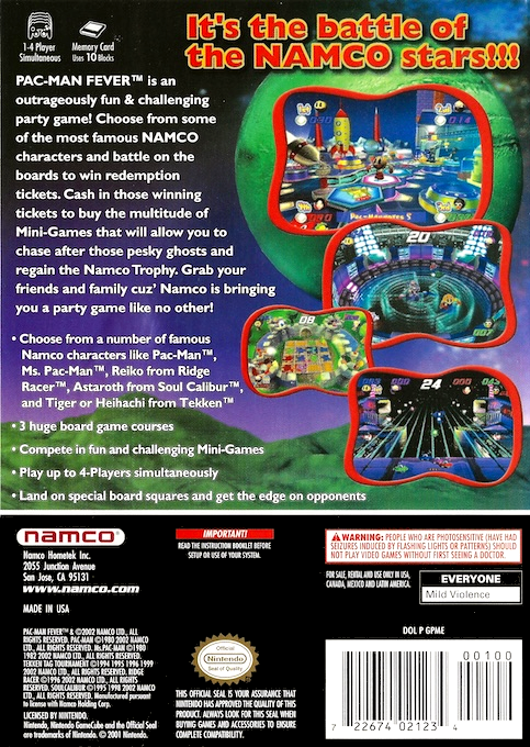 Pac-Man Fever — box-2D-back (US)