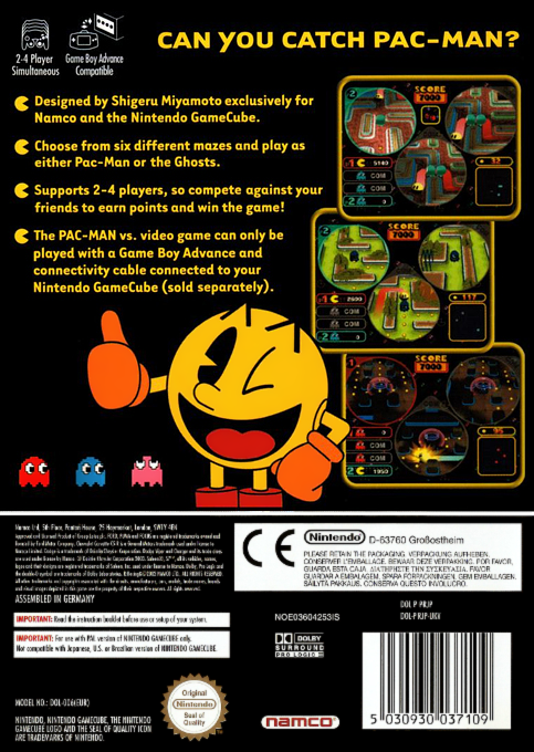 Pac-Man vs. — box-2D-back (EU)