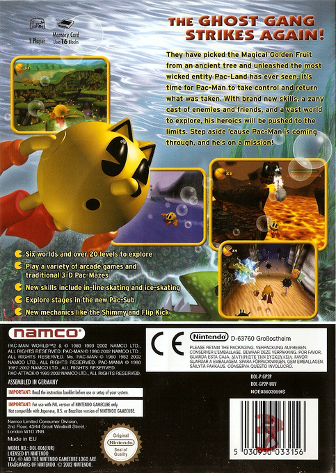 Pac-Man World 2 — box-2D-back (EU)