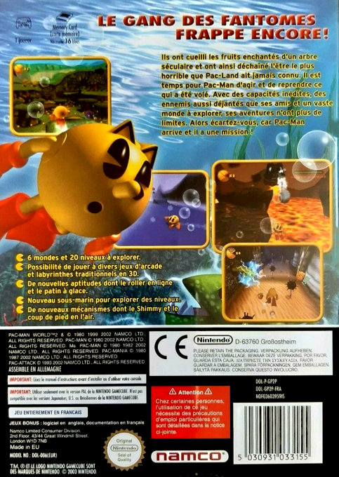 Pac-Man World 2 — box-2D-back (FR)