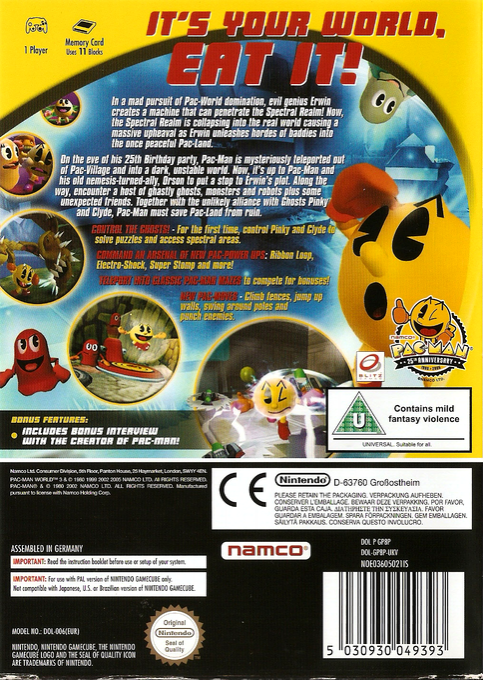 Pac-man World 3 — box-2D-back (EU)