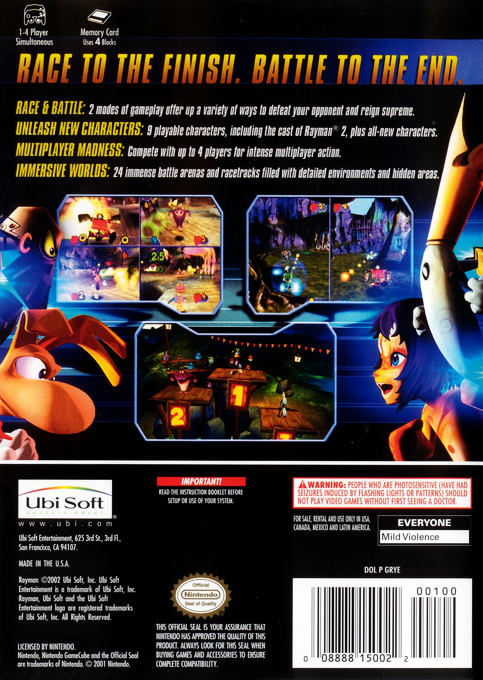 Rayman Arena — box-2D-back (US)