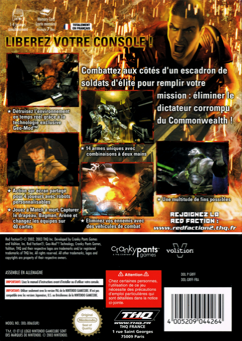 Red Faction 2 — box-2D-back (FR)