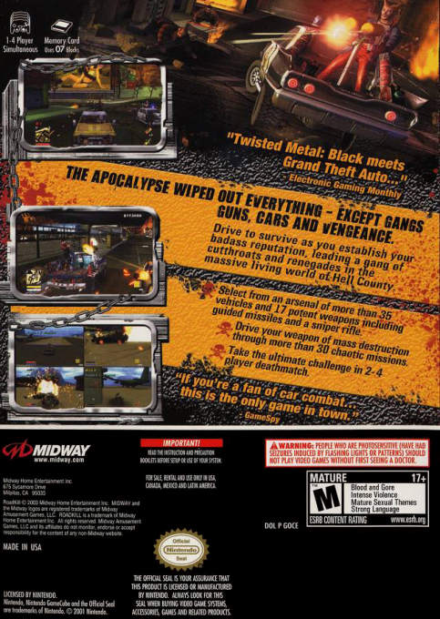 RoadKill — box-2D-back (US)