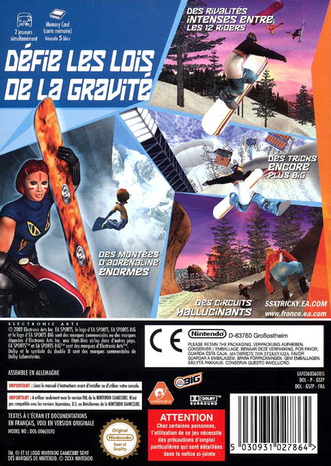 SSX Tricky — box-2D-back (FR)