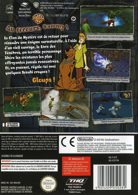 Scooby-Doo! Mystery Mayhem — box-2D-back (FR)