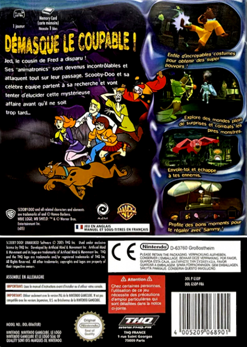 Scooby-Doo! Unmasked — box-2D-back (FR)