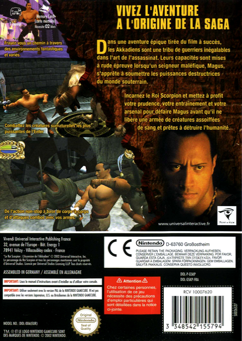 Scorpion King - Rise Of The Akkadian — box-2D-back (FR)