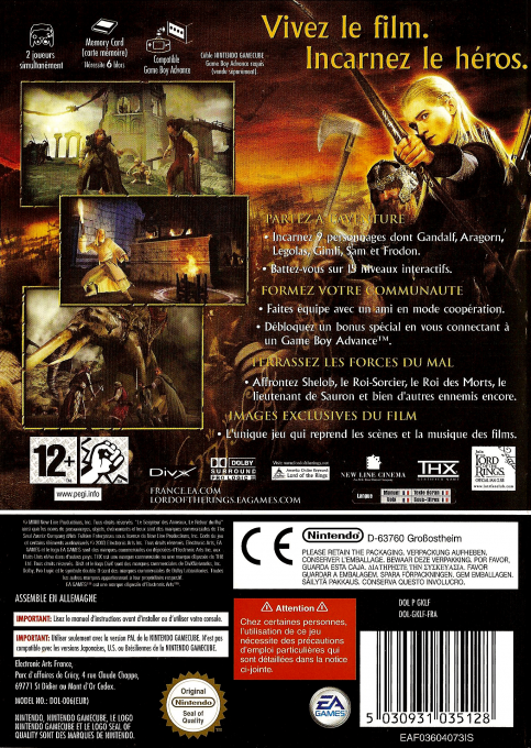 Lord Of The Rings, The - The Return Of The King — box-2D-back (FR)