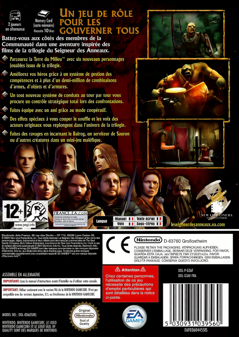 Lord Of The Rings, The - The Third Age — box-2D-back (FR)