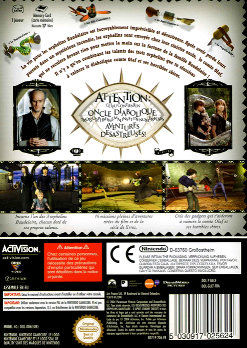 Lemony Snicket's A Series Of Unfortunate Events — box-2D-back (FR)
