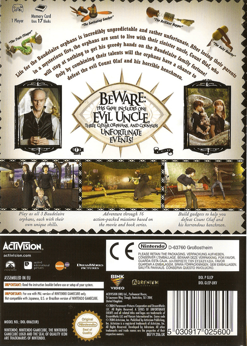 Lemony Snicket's A Series Of Unfortunate Events — box-2D-back (EU)