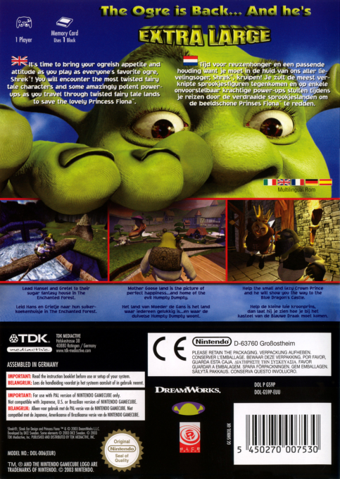 Shrek - Extra Large — box-2D-back (EU)