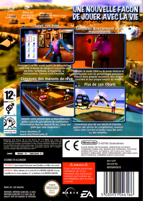 Sims 2, The — box-2D-back (FR)