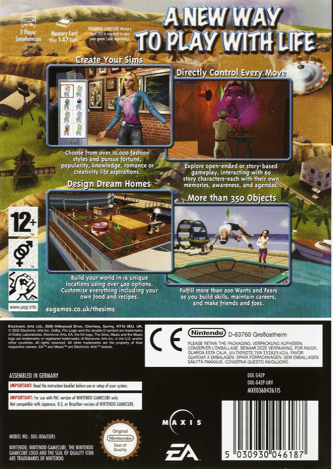 Sims 2, The — box-2D-back (EU)