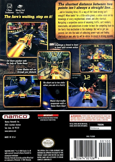 Smashing Drive — box-2D-back (US)