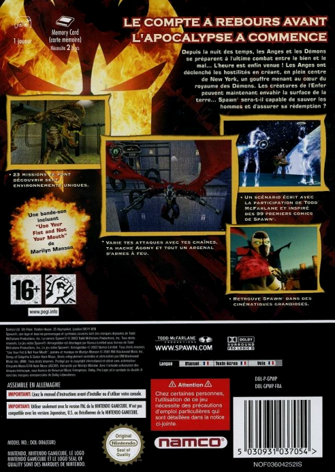 Spawn - Armageddon — box-2D-back (FR)