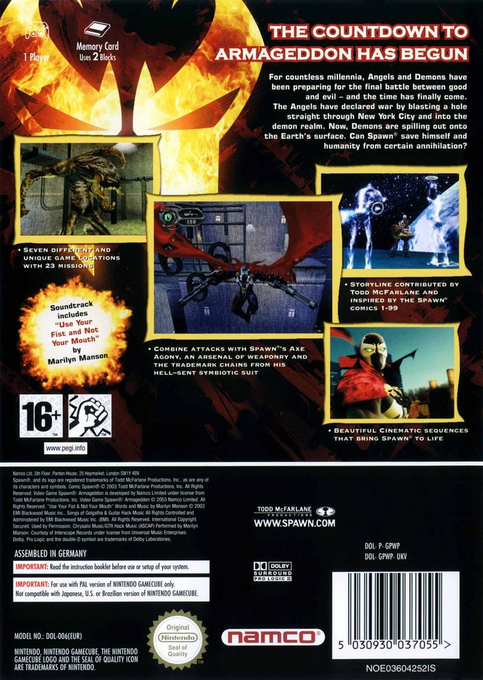 Spawn - Armageddon — box-2D-back (EU)