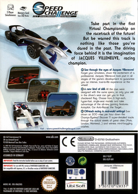 Speed Challenge - Jacques Villeneuve Racing Vision — box-2D-back (EU)
