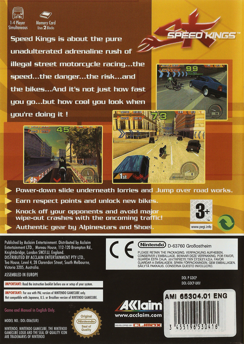 Speed Kings — box-2D-back (EU)