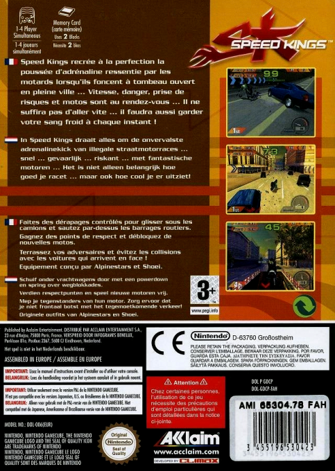 Speed Kings — box-2D-back (FR)