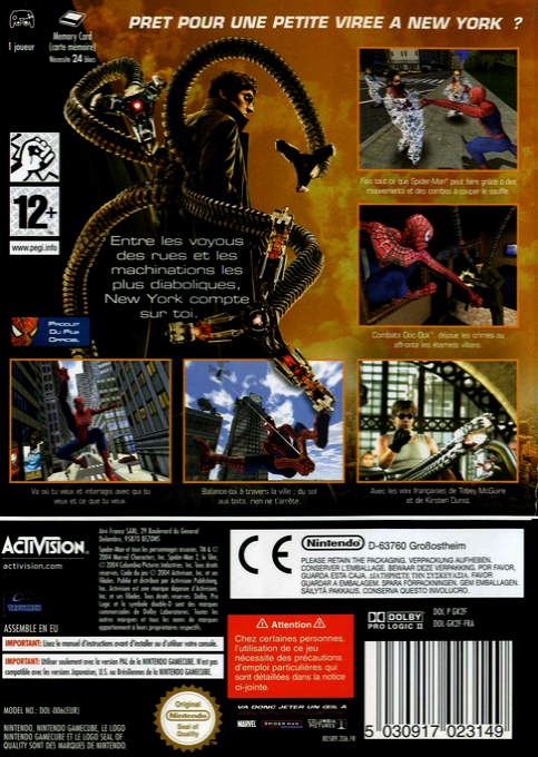 Spider-Man 2 — box-2D-back (FR)